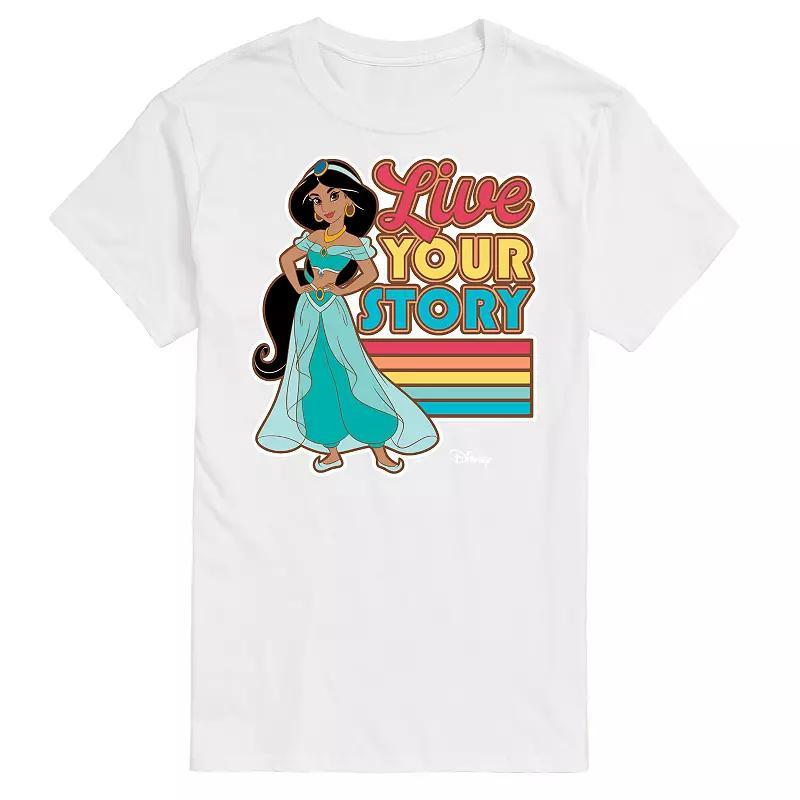 Disney Princess Big & Tall Live Your Story Graphic Tee, Mens Blue Product Image