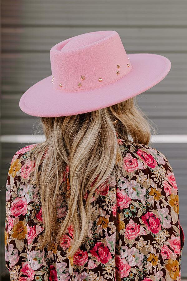 Enchanted To Meet You Felt Fedora In Pink Product Image