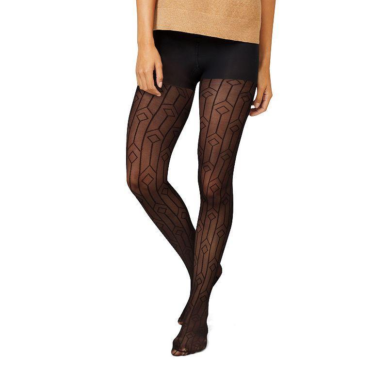 Womens Hanes Diamond Outline Control Top Tights HG0017 Product Image