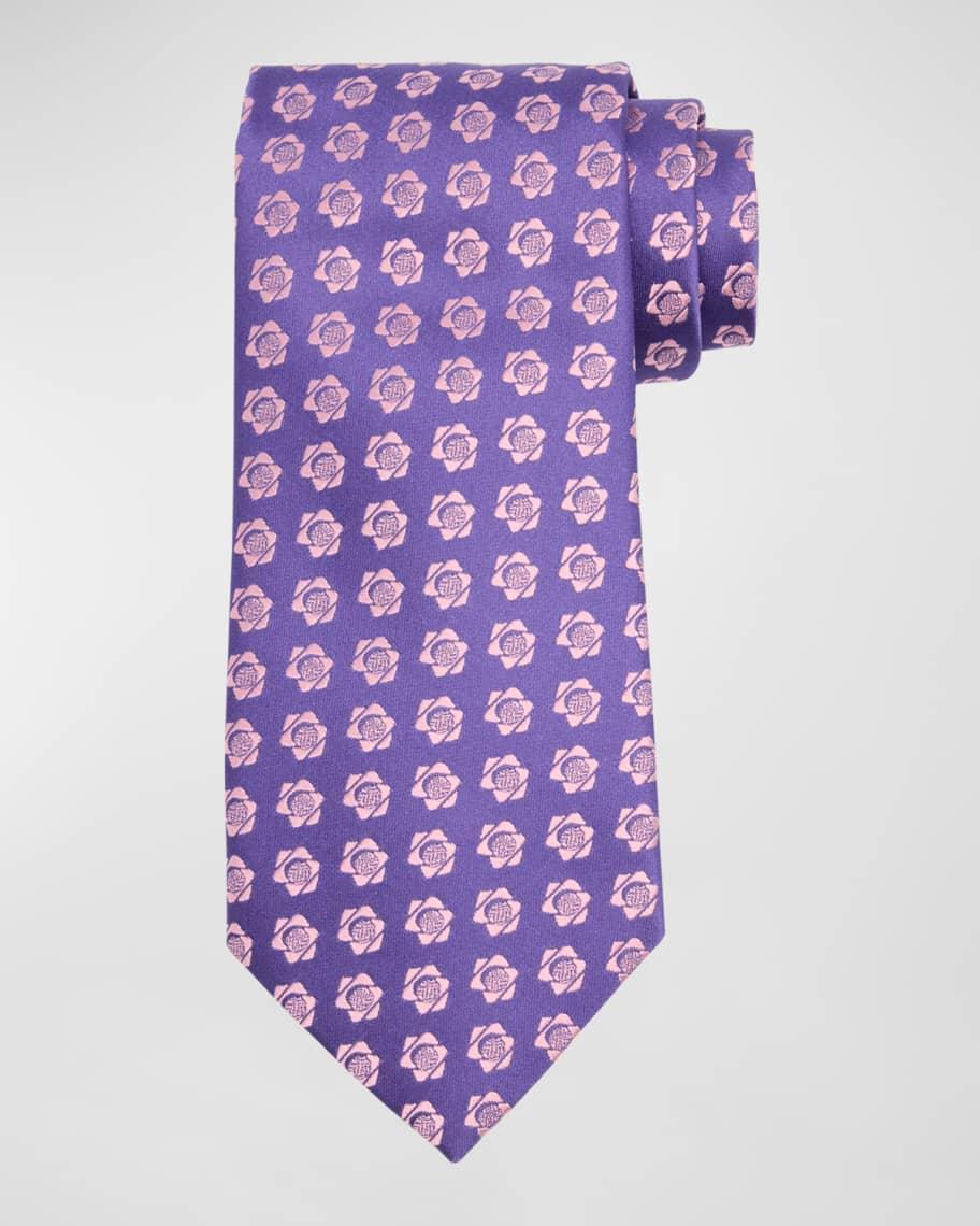 Men's Silk Floral Jacquard Tie Product Image