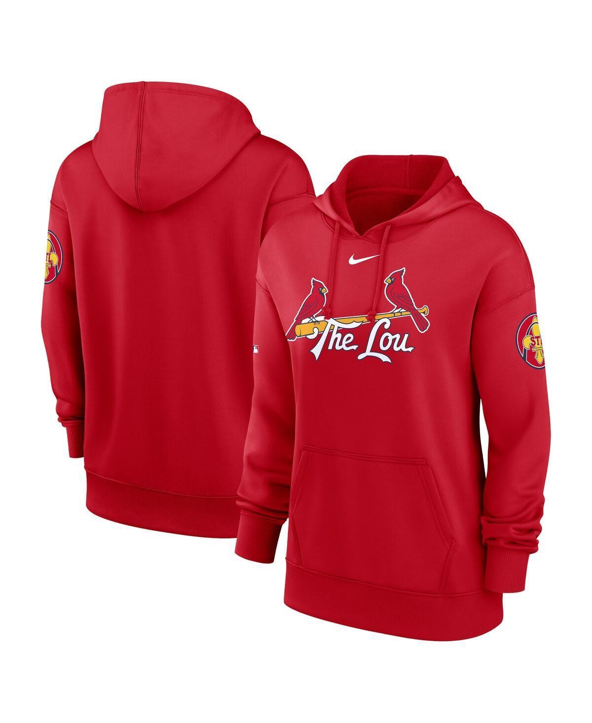 St. Louis Cardinals Authentic Collection City Connect Practice Nike Women's Dri-FIT MLB Pullover Hoodie Product Image