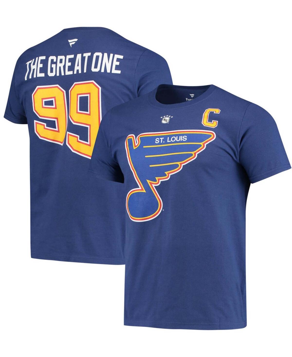 Mens Fanatics Branded Wayne Gretzky St. Louis s Authentic Stack Retired Player Nickname & Number T-Shirt Product Image