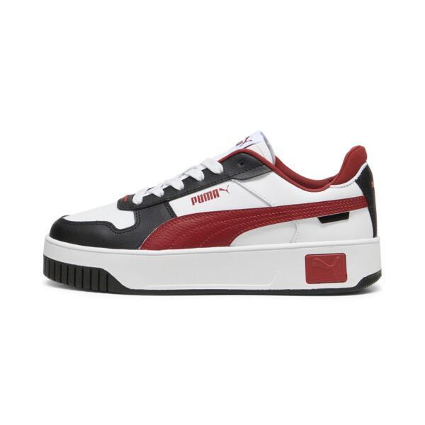 PUMA Carina Street Women's Sneakers in White/Intense Red/Black Product Image