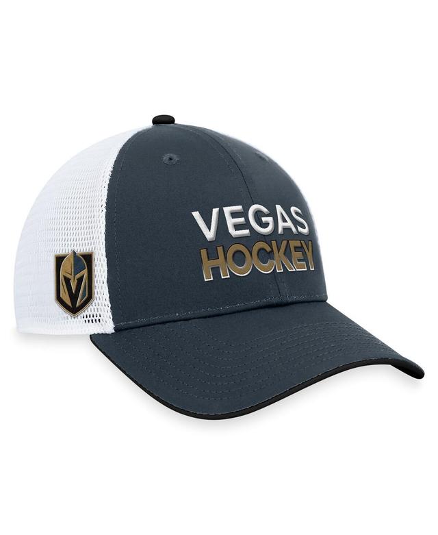 Mens Fanatics Branded Charcoal Vegas Golden Knights Authentic Pro Rink Trucker Adjustable Hat Product Image