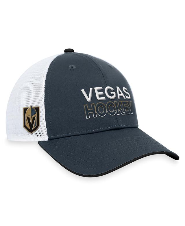 Mens Fanatics Branded Charcoal Vegas Golden Knights Authentic Pro Rink Trucker Adjustable Hat Product Image