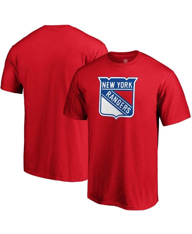 Mens Fanatics Branded Red New York Rangers Team Primary Logo T-Shirt Product Image