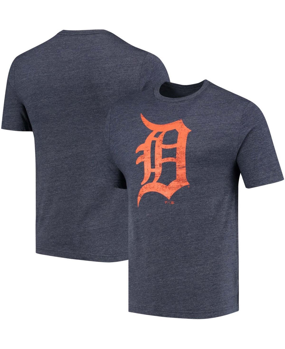 Mens Fanatics Branded Detroit Tigers Weathered Official Logo Tri-Blend T-Shirt Blue Product Image