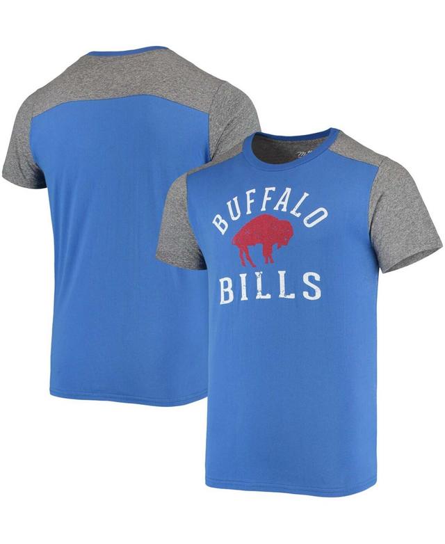 Mens Majestic Threads Royal/Heathered Gray Buffalo Bills Gridiron Classics Field Goal Slub T-Shirt Product Image