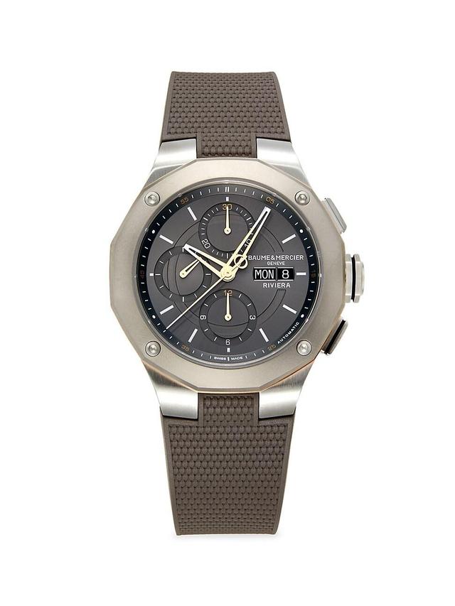 Baume & Mercier Riviera 10722 Rubber Strap Automatic Chronograph Watch, 43mm Product Image