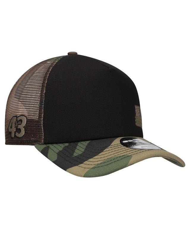 New Era Mens Black Erik Jones Trucker 9FORTY Adjustable Hat - Black, Camo Product Image