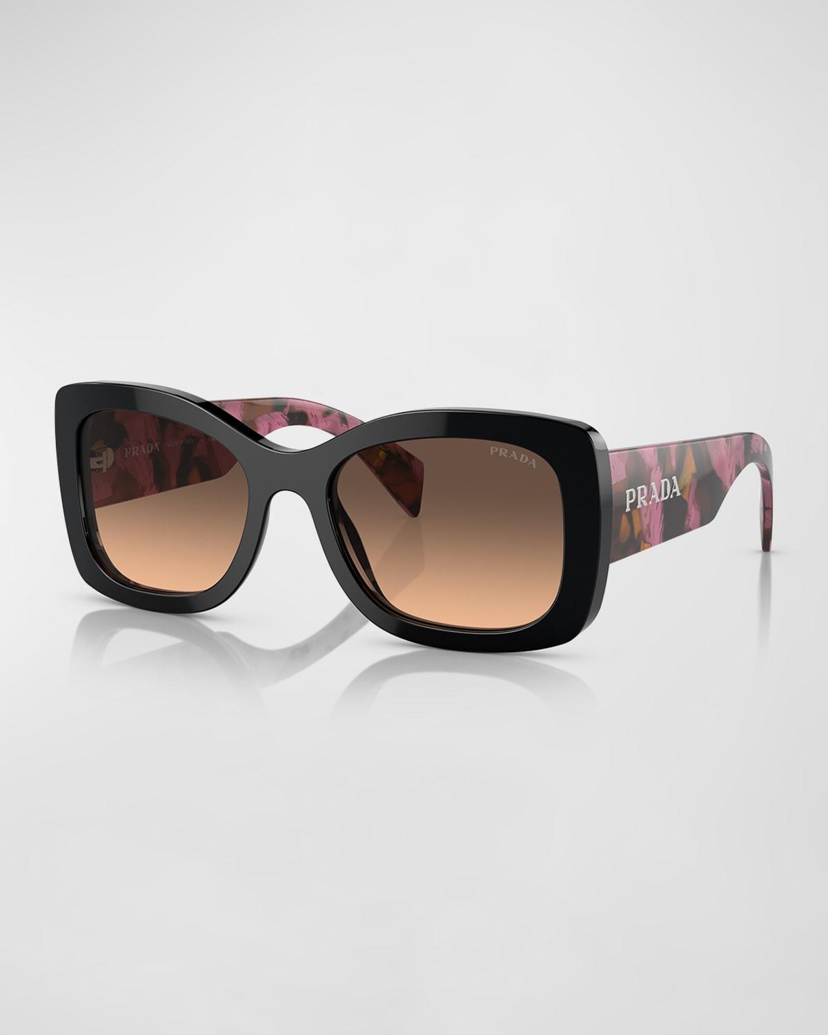 Gradient Logo Acetate Butterfly Sunglasses Product Image