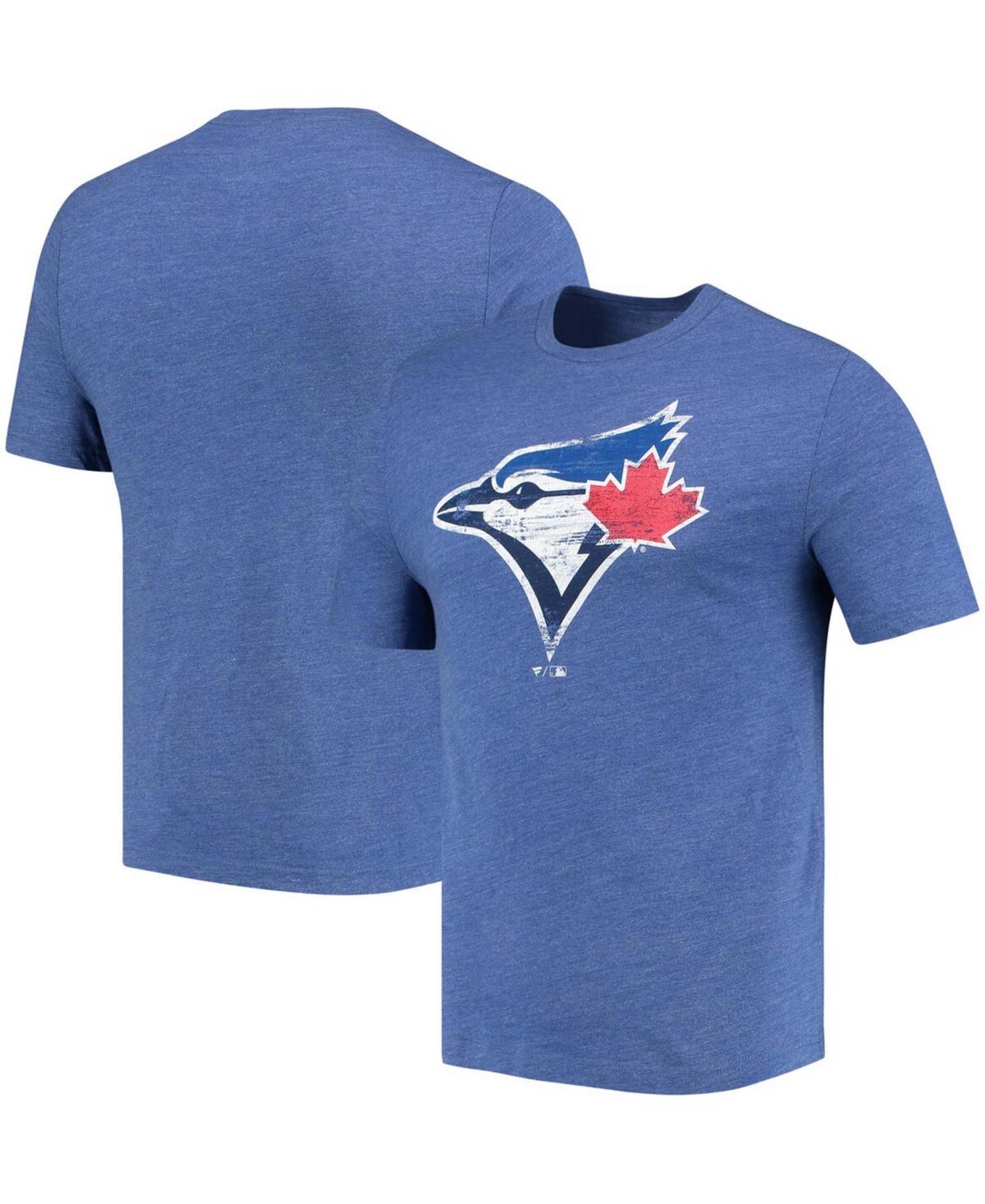 Mens Fanatics Branded Heathered Royal Toronto Blue Jays Weathered Official Logo Tri-Blend T-Shirt Product Image