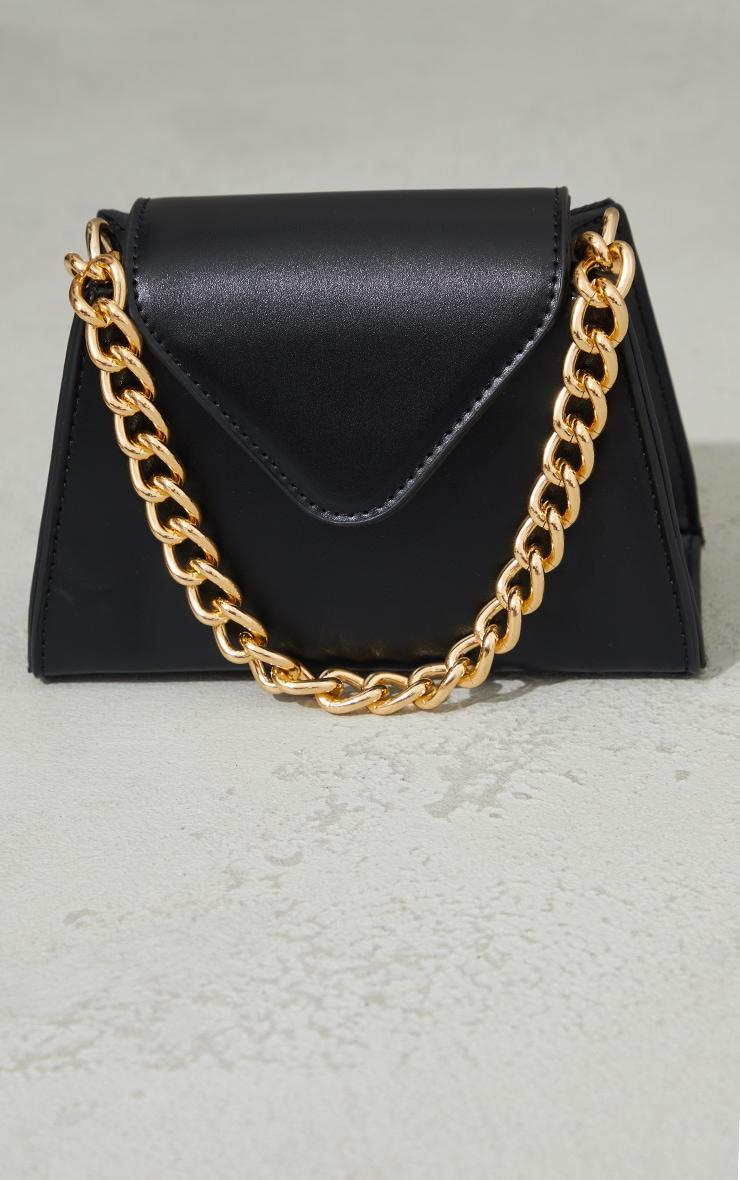 Black Mini Envelope Gold Chain Grab Bag Product Image