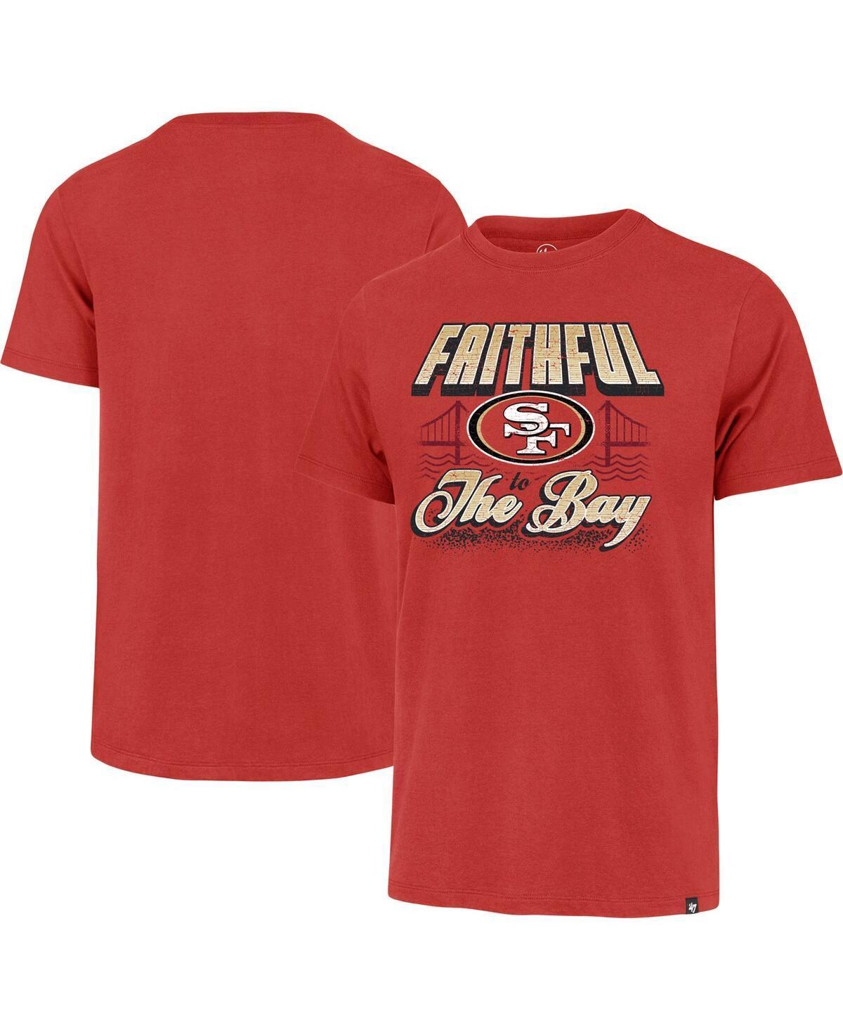 Mens 47 Brand Scarlet Distressed San Francisco 49ers Faithful to the Bay Regional Franklin T-shirt Product Image