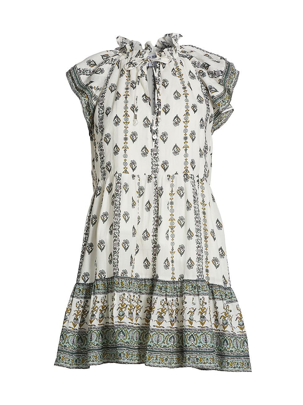 Womens Zee Printed Ruffled Minidress Product Image