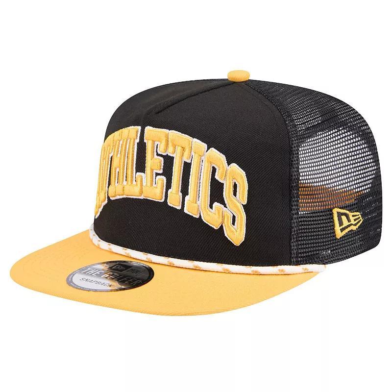 Mens New Era Oakland Athletics Throwback Meshback Golfer Hat Product Image