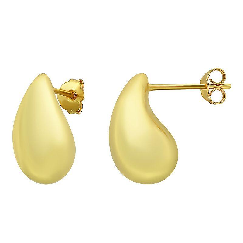 Aleure Precioso Sterling Silver Waterdrop Polish Drop Earrings, Womens, Yellow Product Image