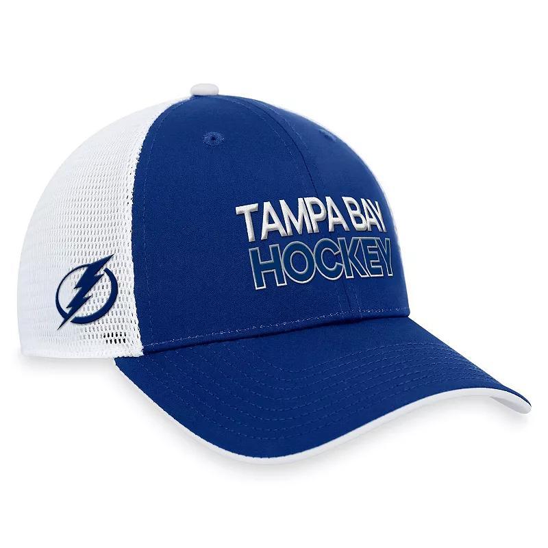 Mens Fanatics Branded Blue Tampa Bay Lightning Authentic Pro Rink Trucker Adjustable Hat Product Image