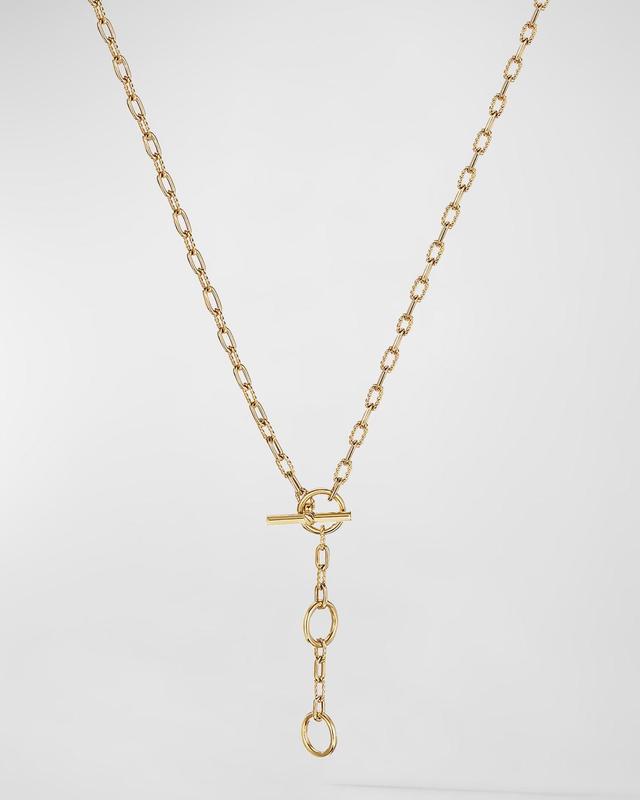 Womens DY Madison Three Ring Chain Necklace in 18K Yellow Gold Product Image