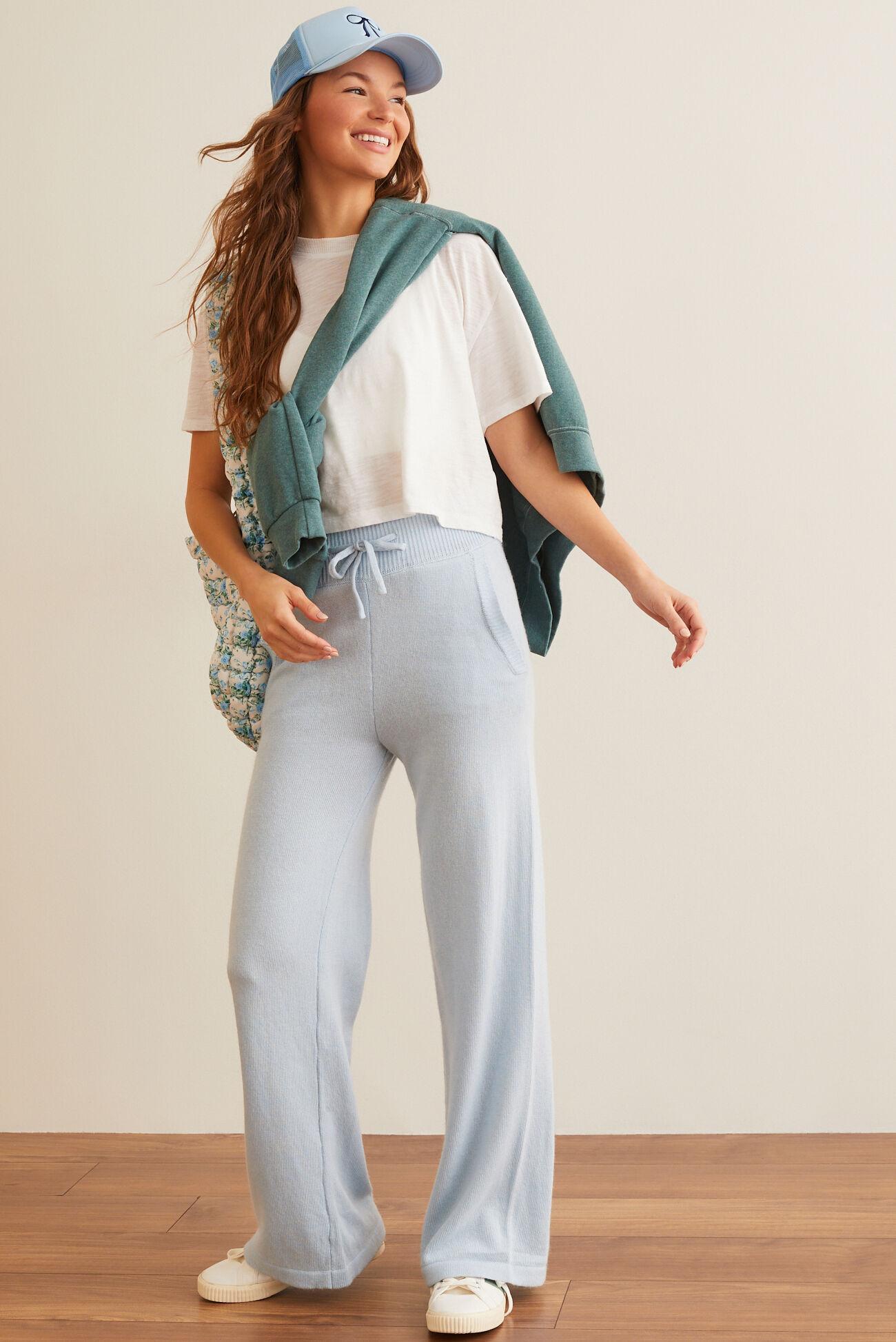 Unwind Wide Leg Sweater Pants Product Image