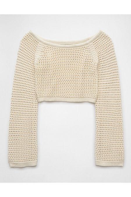 AE Long-Sleeve Off-The-Shoulder Sweater Womens Product Image