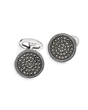 Mens Round Marcasite Cufflinks Product Image