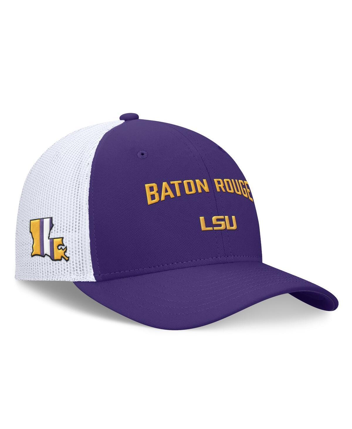 Nike Mens Purple Lsu Tigers Primetime City Trucker Adjustable Hat - Purple, White Product Image