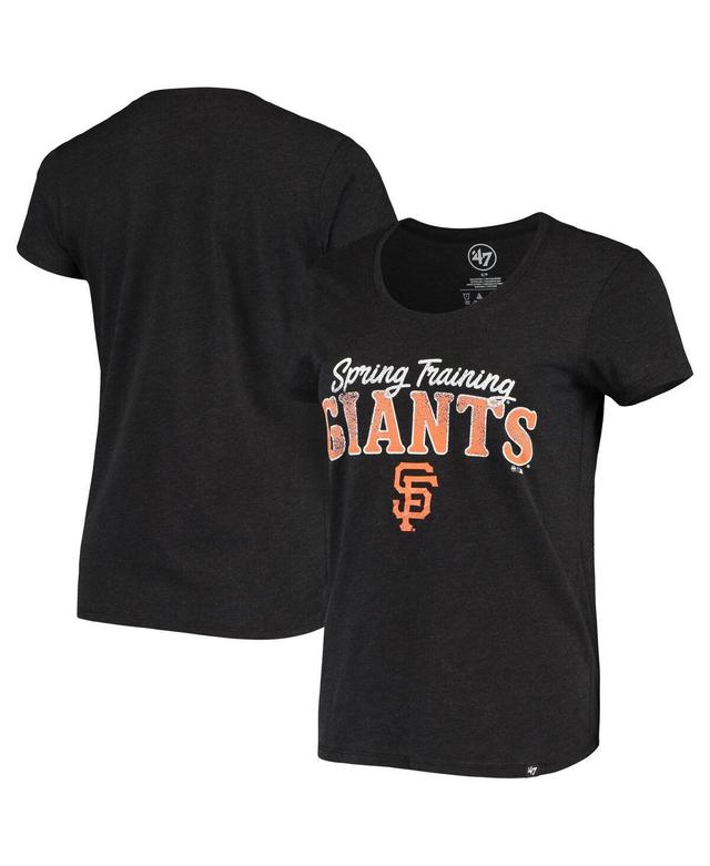 Womens 47 Brand Black San Francisco Giants Spring Training Faded Script Scoop Neck T-shirt Product Image