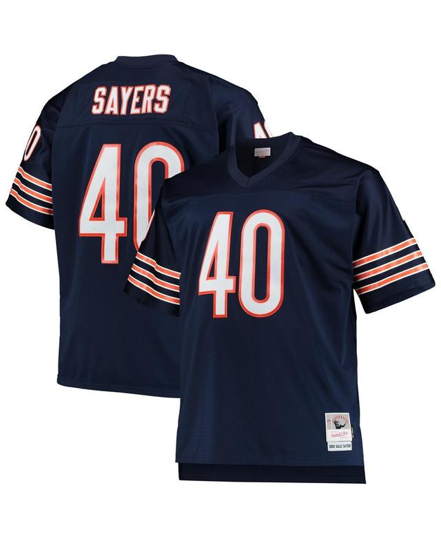 Mens Mitchell & Ness Gale Sayers Chicago Bears Big & Tall 1969 Retired Player Replica Jersey Blue Product Image