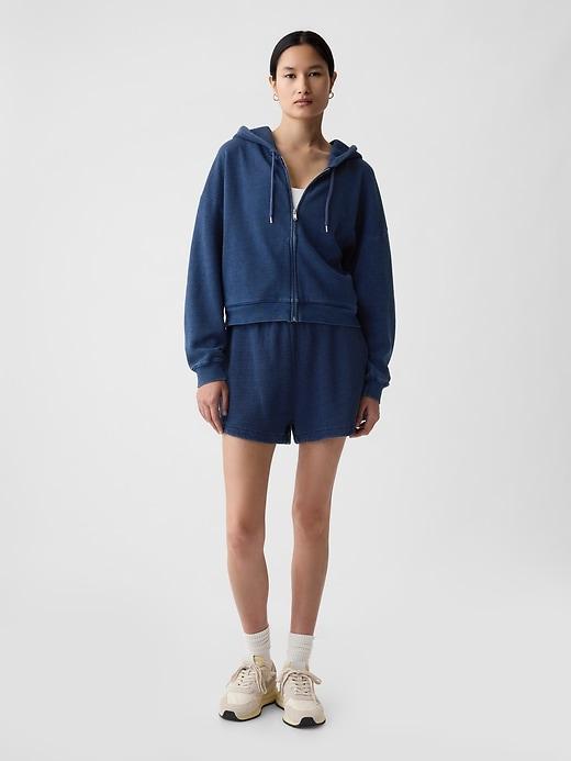 Textured Cropped Hoodie Product Image