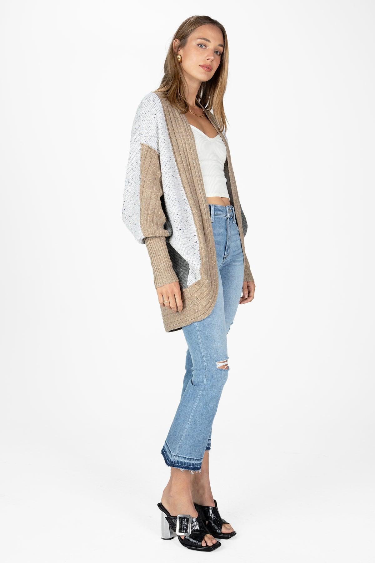 Colorblock Cocoon Cardigan Product Image