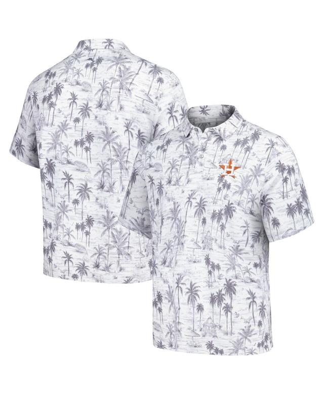 Tommy Bahama Mens Gray Atlanta Braves Sport Cabana Shores IslandZone Tri-Blend Polo Product Image