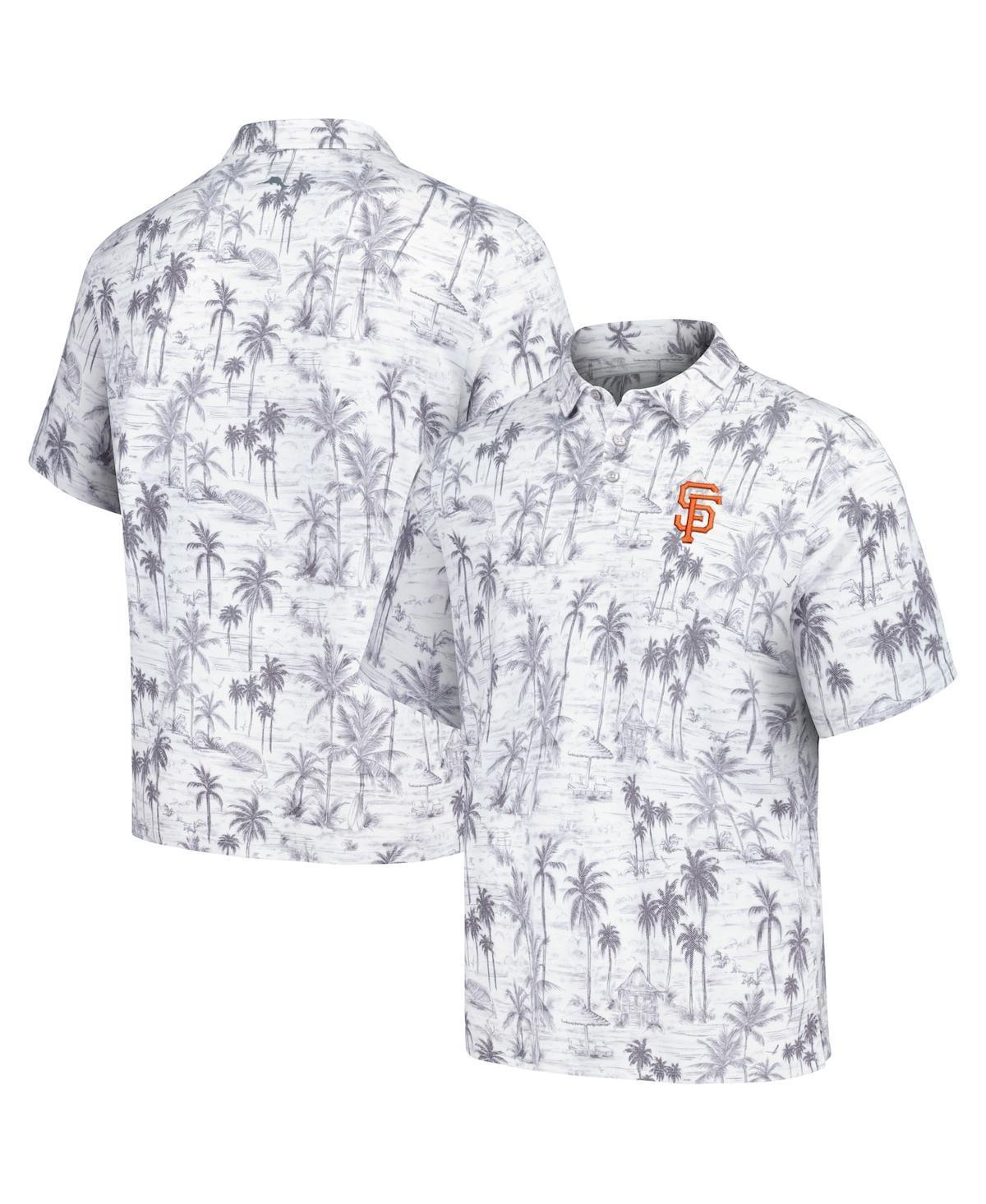 Tommy Bahama Mens Gray San Francisco Giants Sport Cabana Shores IslandZone Tri-Blend Polo Product Image