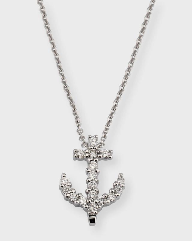 Anchor Tiny Treasure Necklace in White Gold Product Image