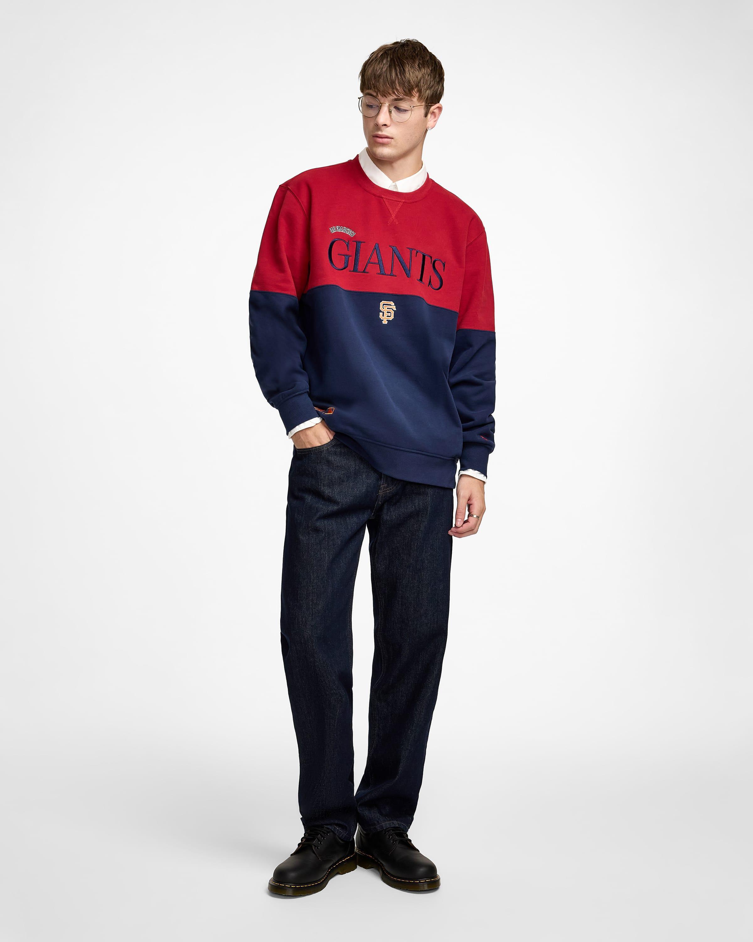 San Francisco Giants Two-Tone Rhythmic Red Crewneck Male Product Image