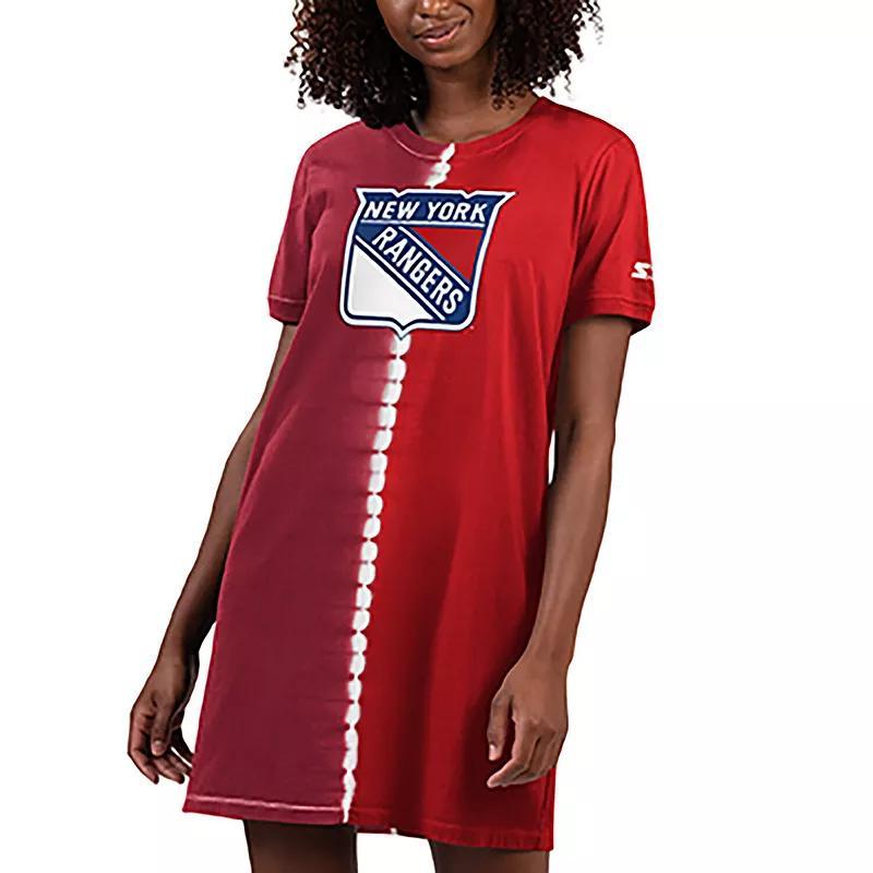 Womens Starter New York Rangers Ace Tie-Dye Sneaker Dress Product Image