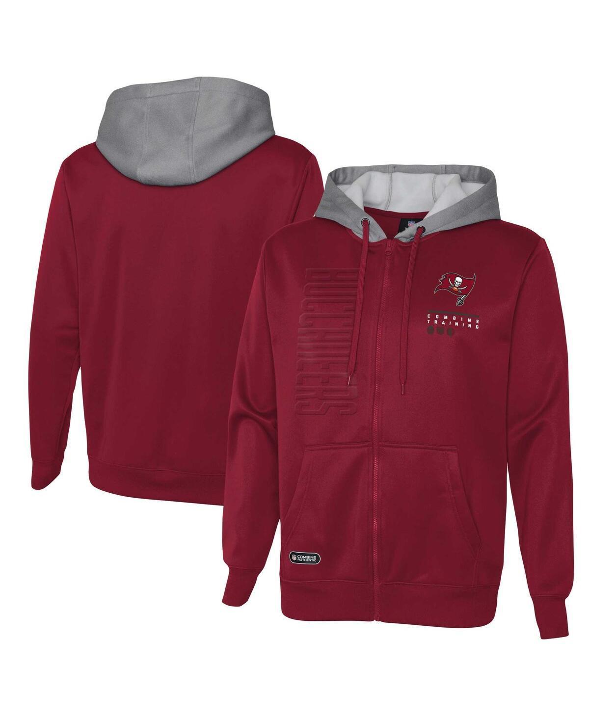 Mens Tampa Bay Buccaneers Combine Authentic Field Play Full-Zip Hoodie Sweatshirt Product Image