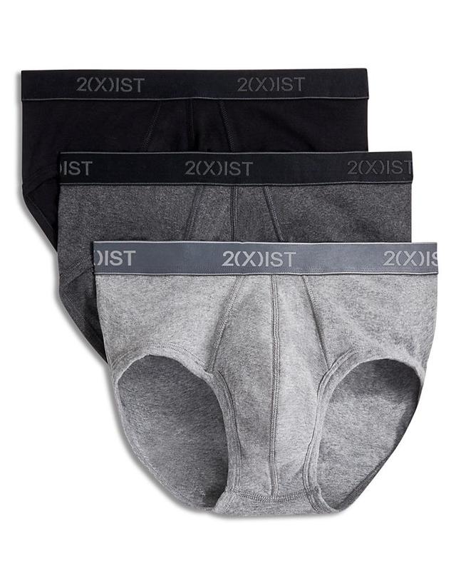 2(X)IST 3-Pack ESSENTIAL Contour Pouch Brief (Black/Grey Heather/Charcoal Heather) Men's Underwear Product Image