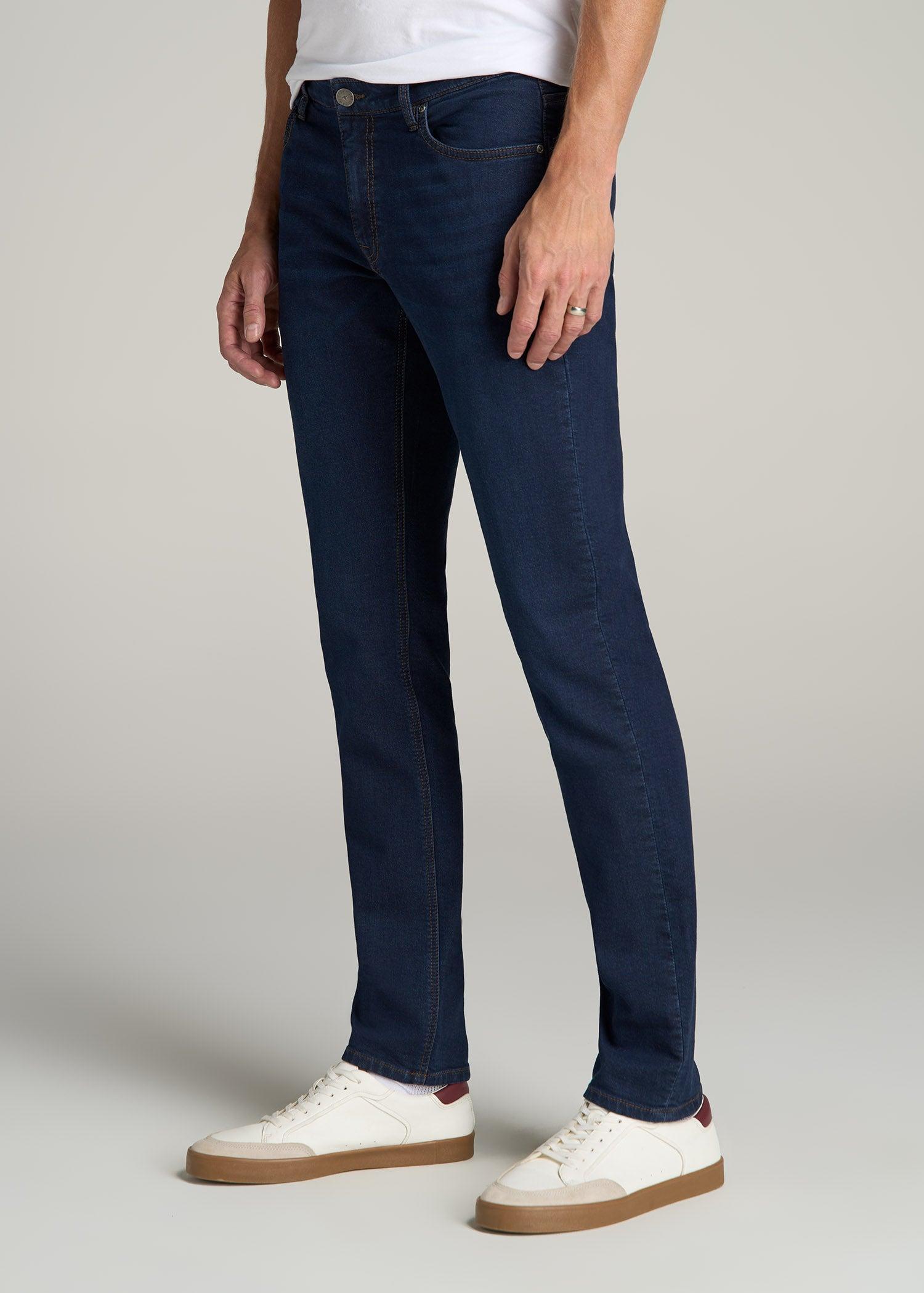 Carman TAPERED Fleeced Jeans for Tall Men in Rockies Blue Male Product Image