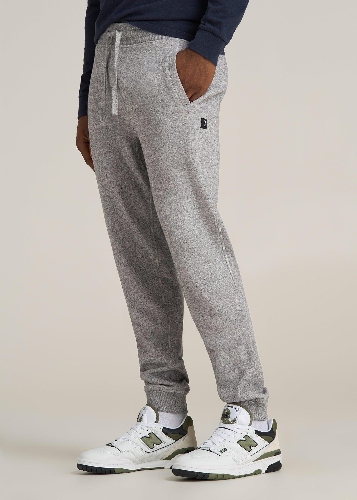 Wearever 2.0 French Terry Joggers for Tall Men in Heathered Grey Product Image