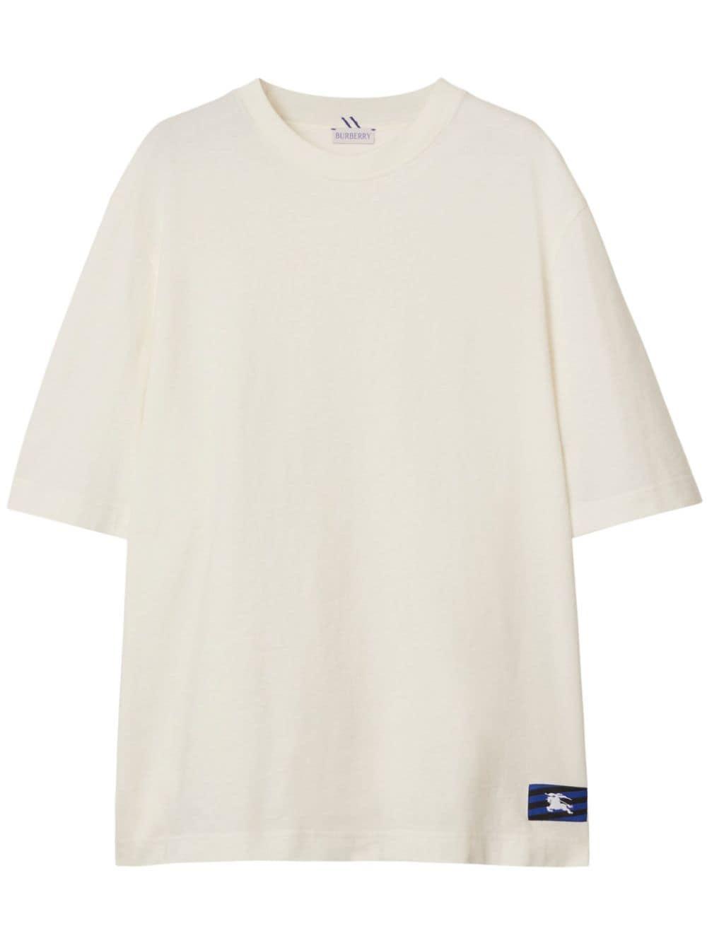 Ekd Logo-patch Cotton T-shirt In White Product Image