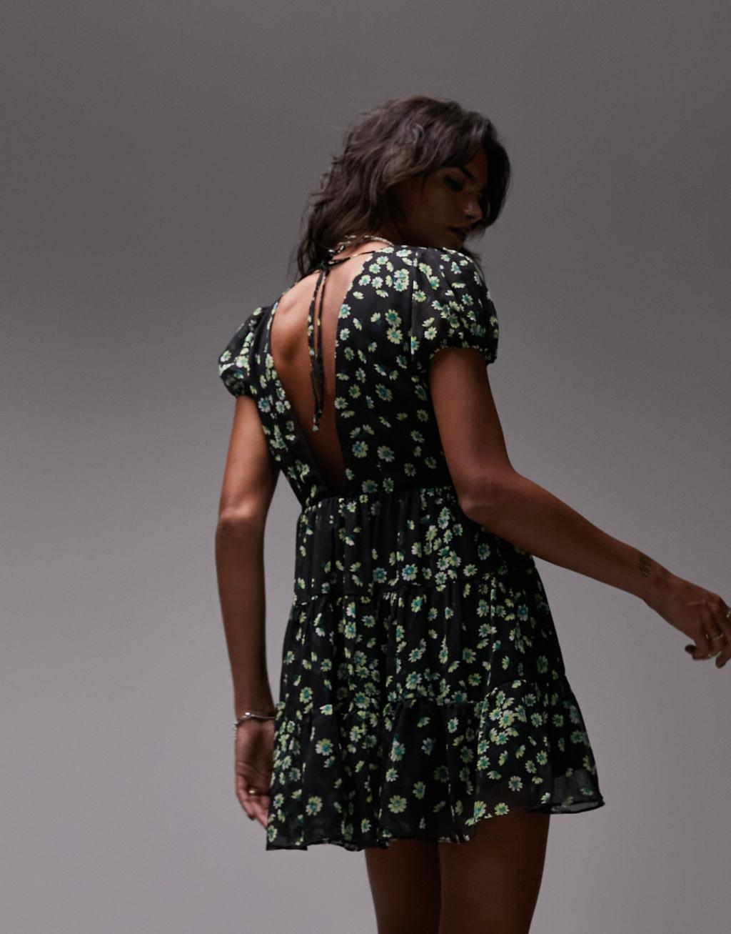 Topshop tiered chuck on mini dress Product Image