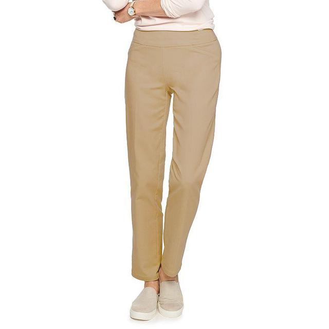 Petite Womens Croft & Barrow 4-Pocket Effortless Stretch Pull-On Straight-Leg Pants Product Image