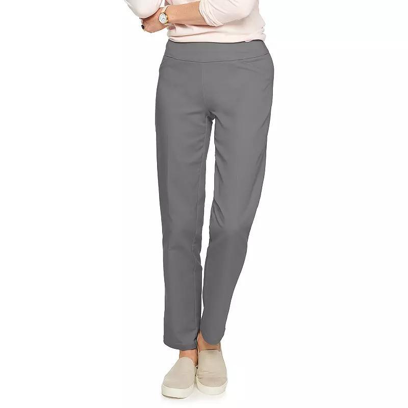 Petite Womens Croft & Barrow 4-Pocket Effortless Stretch Pull-On Straight-Leg Pants Product Image