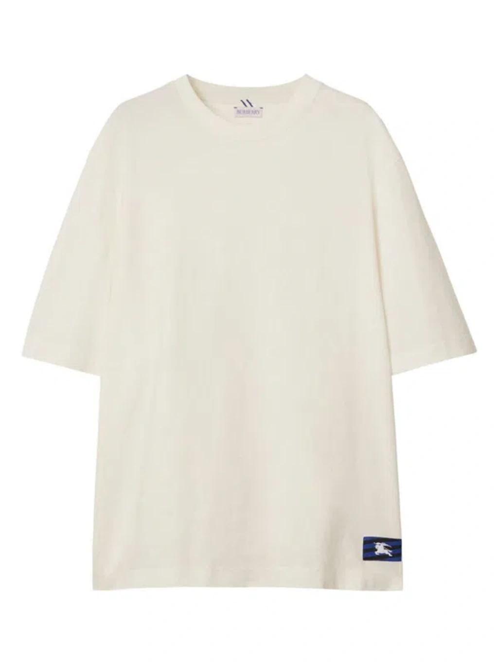 Ekd Logo-patch Cotton T-shirt In White Product Image