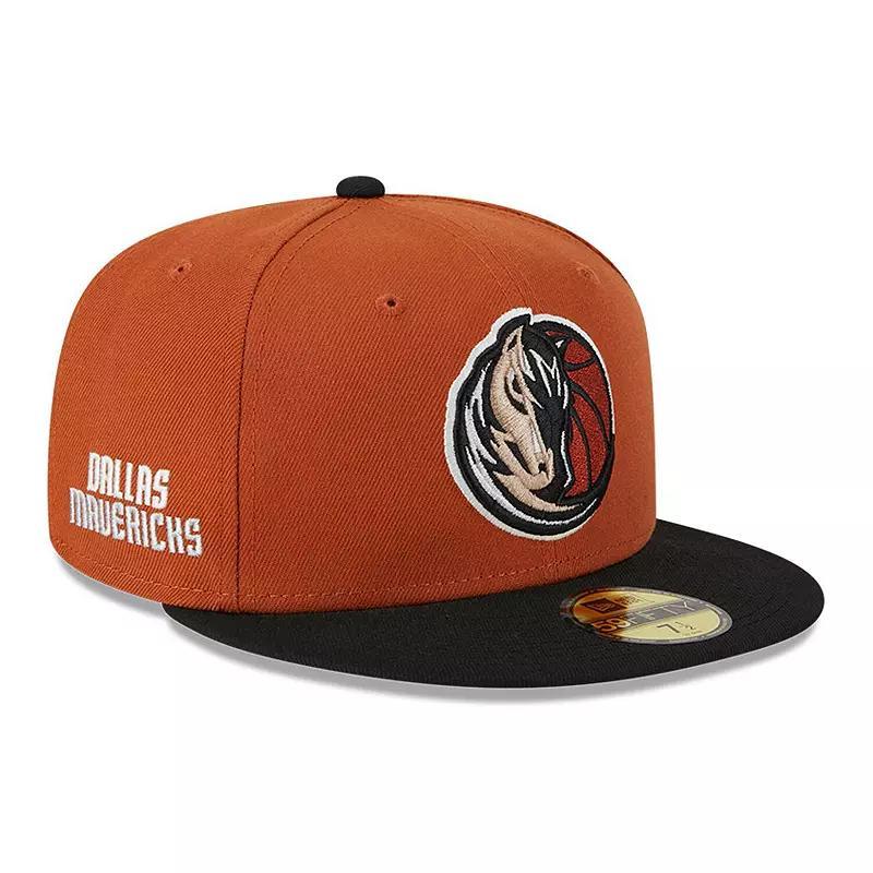 Mens New Era Rust/Black Dallas Mavericks Two-Tone 59FIFTY Fitted Hat Product Image