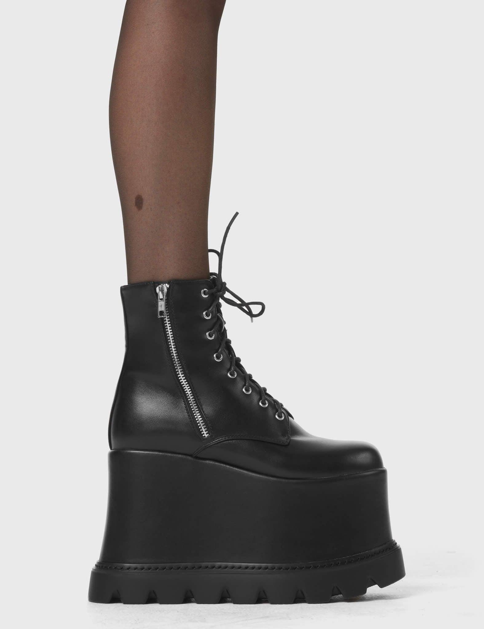 Up In Arms Chunky Platform Ankle Boots Product Image