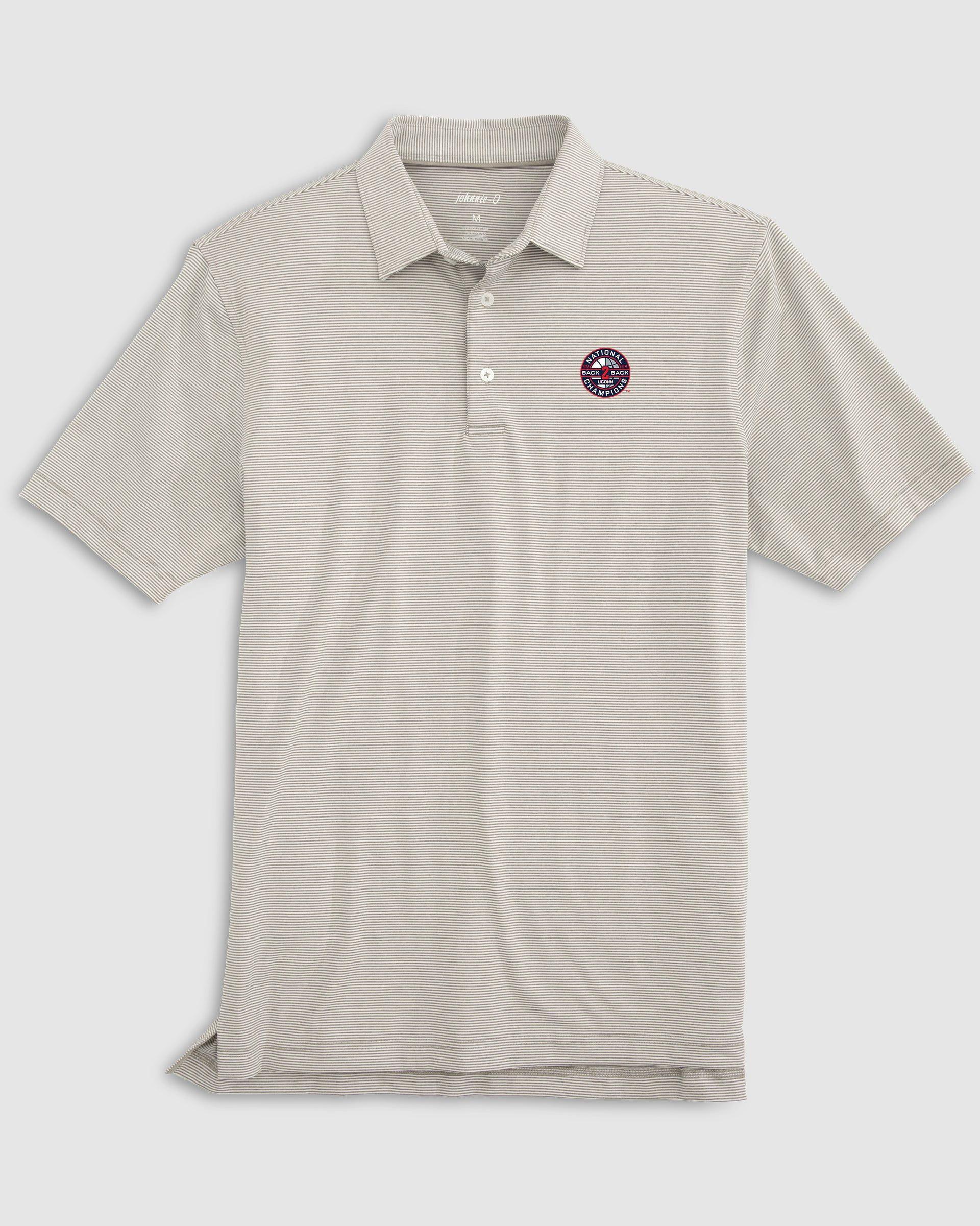 Boston College Lyndonn Jr. Striped Jersey Performance Polo Product Image