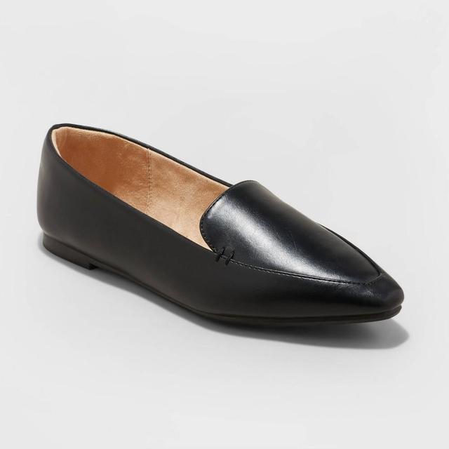 Womens Hayes Loafer Flats with Memory Foam Insole - A New Day Black 6 Product Image