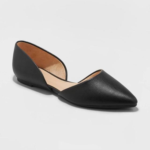 Womens Julie Ballet Flats - A New Day Black 12 Product Image